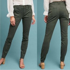 Anthropologie Jefferson Slim Utility Pants in Holly (Army Green) size 26